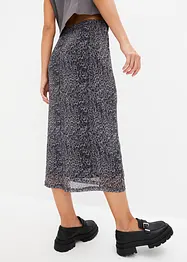 Midi rok van mesh met luipaardprint, bonprix