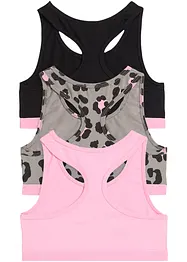 Meisjes bralette met biologisch katoen (set van 3), bonprix