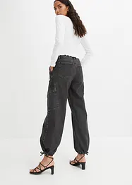 Cargo jeans met mid waist, bonprix