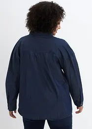 Oversized spijkerblouse van biologisch katoen, bonprix