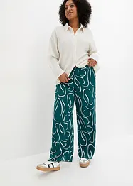 Soepelvallende broek met print, bonprix