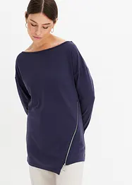 Asymmetrisch shirt met ritssluiting, bonprix