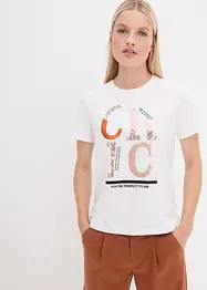 Shirt met glitterprint, bonprix