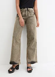 Wide leg stretch jeans met high waist, bonprix