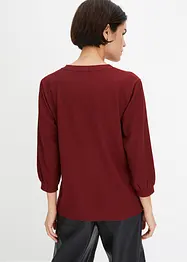 Crinkle shirt met volant, bonprix