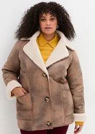 Oversized imitatie lammy coat, bonprix