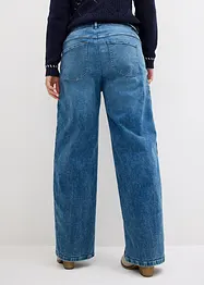 Wide leg jeans met mid waist, bonprix