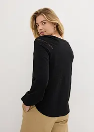 Wijde tuniek van katoen, lange mouw, bonprix