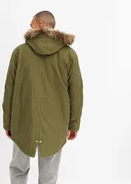 Parka met capuchon met imitatiebont, bonprix