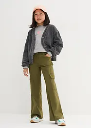 Meisjes cargo broek, wide leg, bonprix