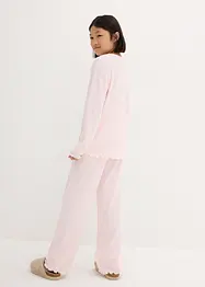 Meisjes geribde pyjama (2-dlg. set), bonprix