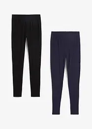 Legging met biologisch katoen (set van 2), bonprix