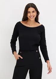 Longsleeve met cut-outs, bonprix