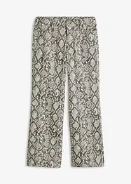 Wide leg broek met slangenprint, bonprix