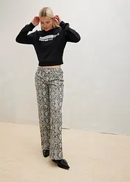 Cropped sweater met wording, bonprix