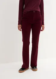 Flared stretch corduroy broek met high-waist comfortband, bonprix