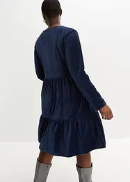 Mini jurk van elastisch fluweel, bonprix