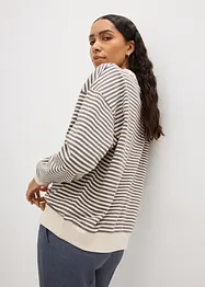 Oversized sweater met strepen, bonprix