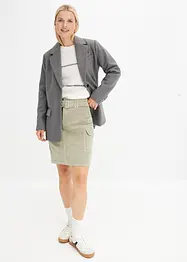 Korte cargo rok van corduroy met riem, bonprix