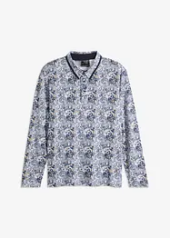 Piqué poloshirt met print van puur biologisch katoen, lange mouw, bonprix