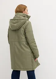 Gewatteerde parka met afneembare capuchon en tunneltje, bonprix