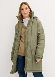 Gewatteerde parka met afneembare capuchon en tunneltje, bonprix