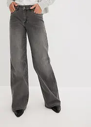 Wide leg jeans mid waist, stretch, bonprix