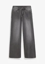 Wide leg jeans mid waist, stretch, bonprix