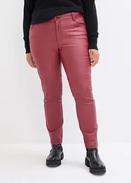 Stretch broek met coating en comfortband, skinny, bonprix