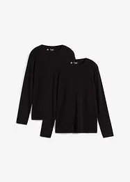 Longsleeve van biologisch katoen (set van 2), bonprix
