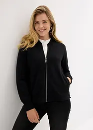 Sweatvest in pilotenstjil, lange mouw, bonprix