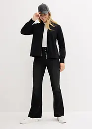 Sweatvest in pilotenstjil, lange mouw, bonprix