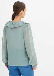 Blouse met volants en kralen, bonprix