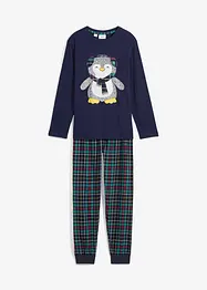 Kinderen pyjama met flanellen broek en biologisch katoen (2-dlg. set), bonprix