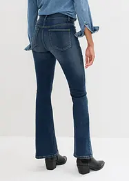 Flared stretch jeans met mid waist, bonprix