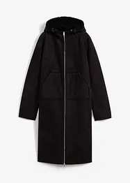 Coat in suède look met teddy voering, bonprix