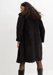 Coat in suède look met teddy voering, bonprix