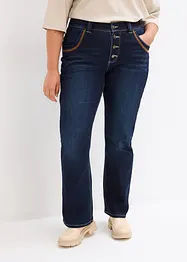 Thermojeans met mid waist, bootcut, bonprix