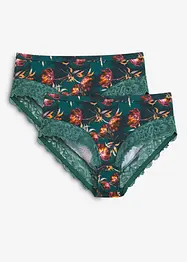 Maxislip met sierlijk kant (set van 2), bonprix