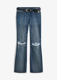 Bootcut jeans met riem (2-dlg. set), bonprix