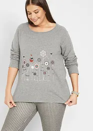 Oversized longshirt met ronde hals, bonprix