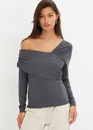 Shirt met asymmetrische hals, bonprix