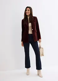 Fluwelen blazer in crashed look, bonprix