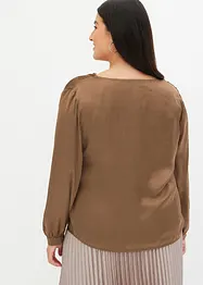 Blouse van fijn satijn, bonprix