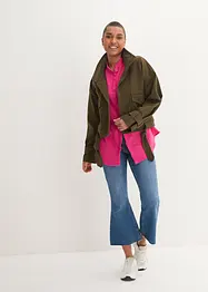 Lange mousseline blouse van katoen, bonprix