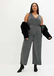 Jersey jumpsuit met glitter, bonprix