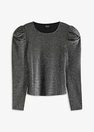 Glittershirt met pofmouwen, bonprix