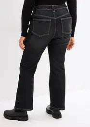 Knuffelzachte thermojeans met mid waist, bootcut, bonprix