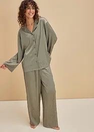 Satijnen pyjama met glans (2-dlg. set), bonprix