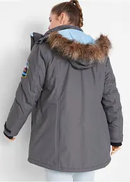 Lange outdoor jas met capuchon, waterdicht, bonprix